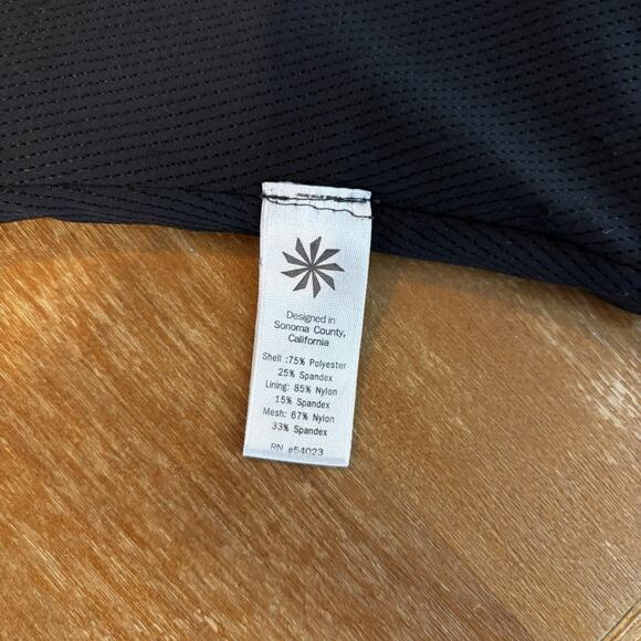 Athleta Sculpttek Tank Top Women’s M Black Mesh Ruched Sleeveless Activewear - Picture 11 of 14